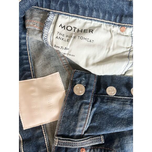 MOTHER SUPERIOR The Pixie Tomcat Ankle Jeans Born To Bite 29 - Picture 5 of 8